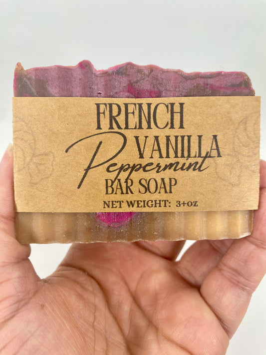 French Vanilla Peppermint Bar Soap